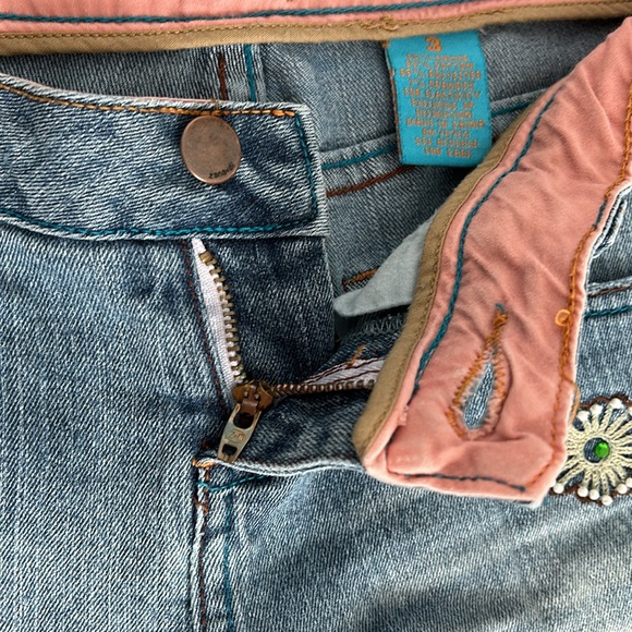 Zana Di Jeans | juniors sizing 3 low rise Y2K 90s flare jeans embroidered pearls - Picture 9 of 16